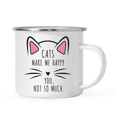 Cats Make Me Happy 11oz Campfire Mug Image 1