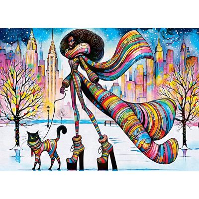 Catwalk Couture - Chic Kitty Stroll 1000 Piece Jigsaw Puzzle Image 2