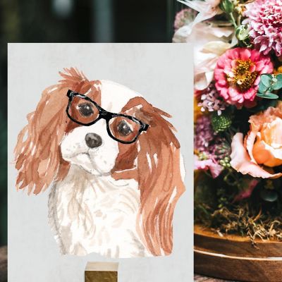 Cavalier King Charles Glasses 8.5x11in Image 2