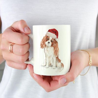 Cavalier King Charles Santa Hat Mug Image 1