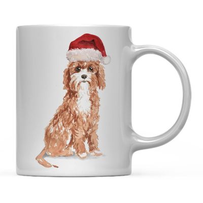Cavapoo Santa Hat Ceramic Mug Image 2