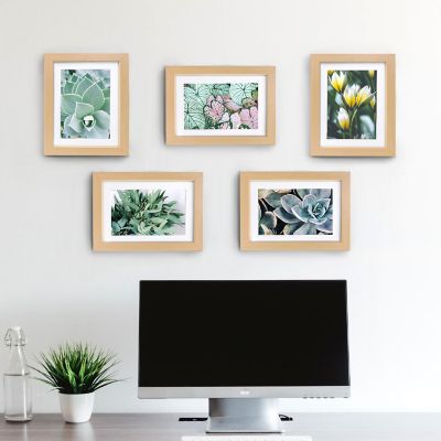 Cavepop 5x7 Nature Wood Picture Frame with 4x6 - Set of 5 Image 3