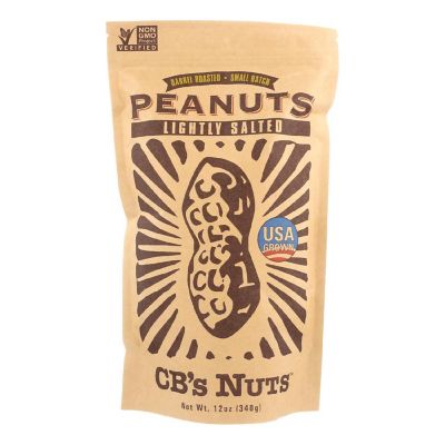 Cb's Nuts Peanuts - Low Sodium - Jumbo - In Shell - Case of 12 - 12 oz Image 1