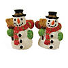 CC Christmas Decor - Club Pack of 288 White and Orange Friendly Snowman Christmas Taper Candle Rings 1.25" Image 1