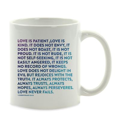 Ceramic Mug Bible Verse 1 Cor 13:4-8 Image 2