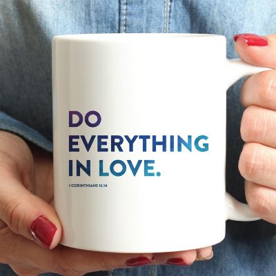 Ceramic Mug Bible Verse 1 Cor 16:14 Image 1
