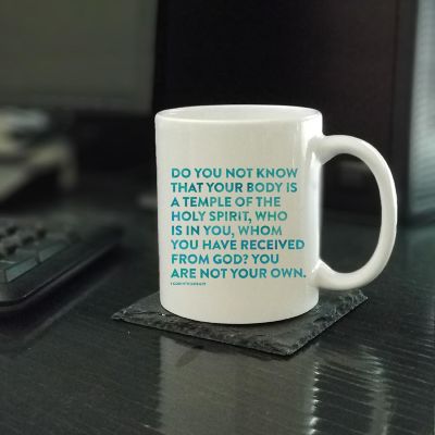 Ceramic Mug Bible Verse 1 Cor 6:19 Image 1