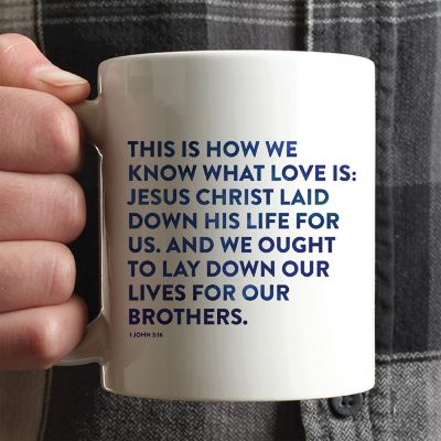 Ceramic Mug Bible Verse 1 John 3:16 Image 1