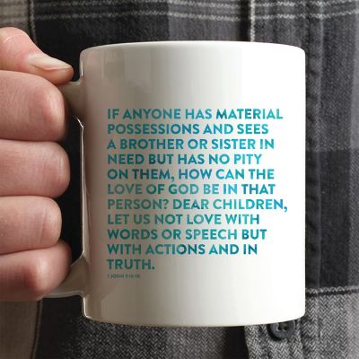 Ceramic Mug Bible Verse 1 John 3:16 Image 1