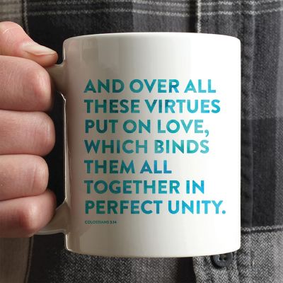 Ceramic Mug Bible Verse Col 3:14 Image 1