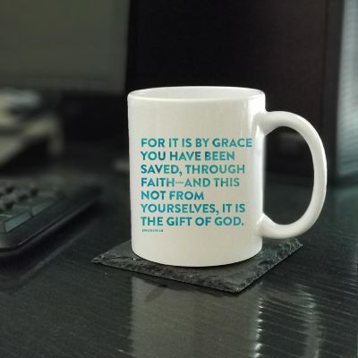 Ceramic Mug Bible Verse Eph 2:8 Image 1