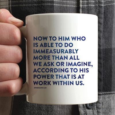 Ceramic Mug Bible Verse Eph 3:20 Image 1