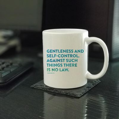 Ceramic Mug Bible Verse Gal 5:23 Image 1