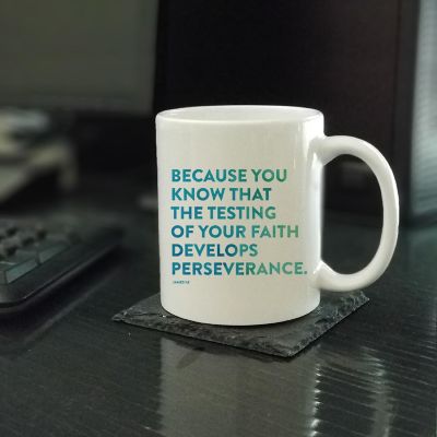 Ceramic Mug Bible Verse James 1:3 Image 1