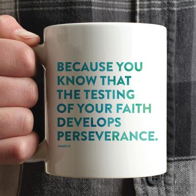 Ceramic Mug Bible Verse James 1:3 Image 1
