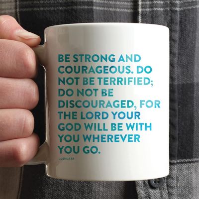 Ceramic Mug Bible Verse Josh 1:9 Image 1