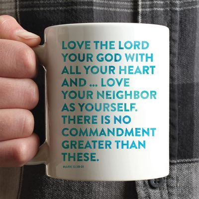 Ceramic Mug Bible Verse Mark 12:30-31 Image 1