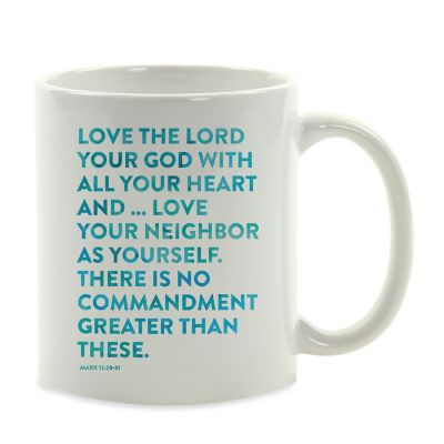 Ceramic Mug Bible Verse Mark 12:30-31 Image 2