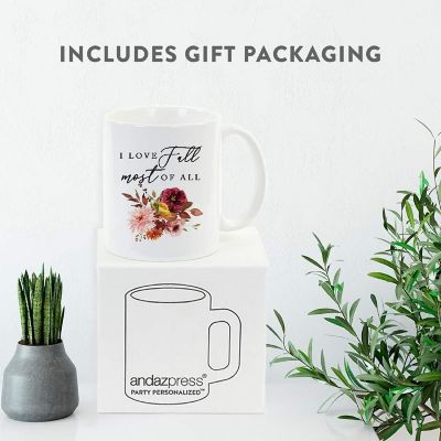 Ceramic Mug Floral Blooms I Love Fall Image 1