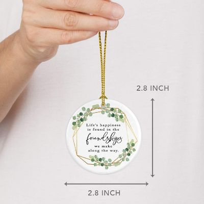 Ceramic Ornament Lifes Happines Greenery Image 1