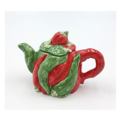 Ceramic Red Pepper Mini Teapot, Gift For Her, Gift For Mom, Tea Party ...