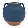Ceramic Urn Vase With Terra Cotta Accent 7"H Ceramic Image 1