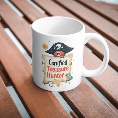 Certified Treasure Hunter Mug by Dancing Littles Jungle Image 2