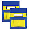 Chairback Buddy&#8482; Pocket Chart, Blue/Yellow, Pack of 2 Image 1