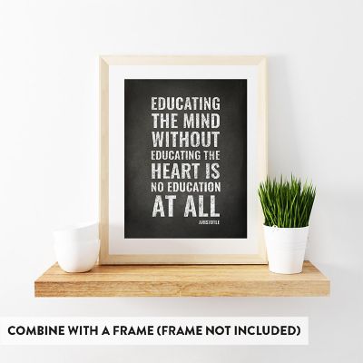 Chalkboard Aristotle Quote Sign 8.5x11 Image 1