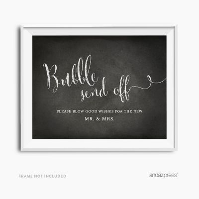 Chalkboard Bubble Send Off Sign 8.5x11 Image 1