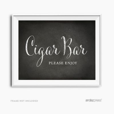 Chalkboard Cigar Bar Sign 8.5x11 Image 1