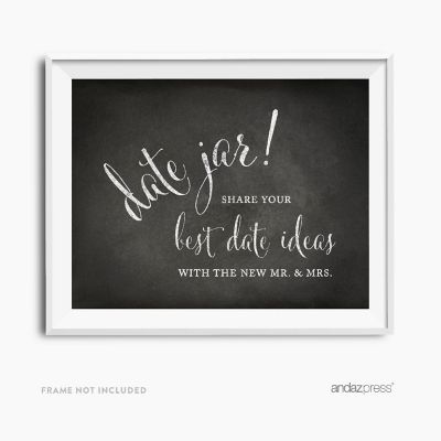 Chalkboard Date Jar Sign 8.5x11 Image 1