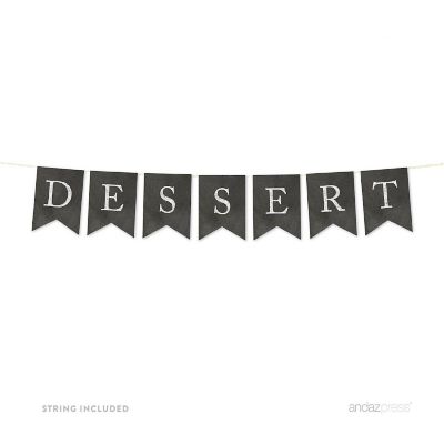 Chalkboard Dessert Banner 2ft Image 1