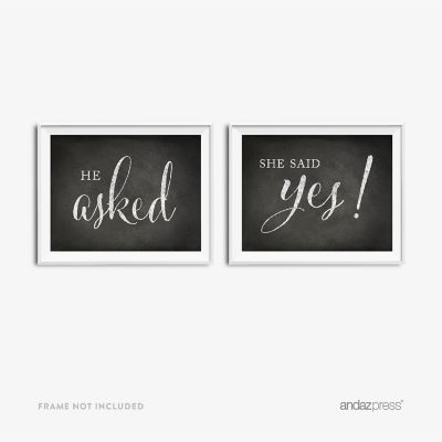 Chalkboard He Asked Yes Sign 8.5x11 Image 1