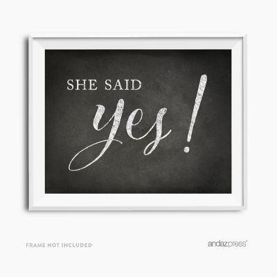 Chalkboard He Asked Yes Sign 8.5x11 Image 1