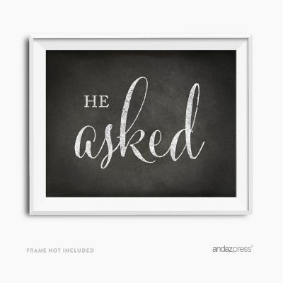 Chalkboard He Asked Yes Sign 8.5x11 Image 2
