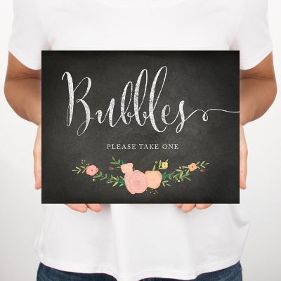Chalkboard Pink Coral Bubbles 8.5x11 Image 2