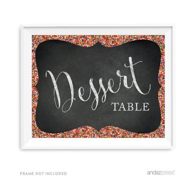 Chalkboard Rainbow Dessert 8.5x11 sign Image 1