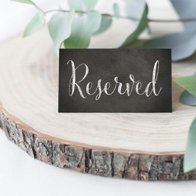 Chalkboard Reserved Table Tent Cards Image 2