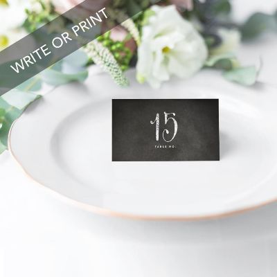 Chalkboard Table Numbers 1-20 Tent Image 3