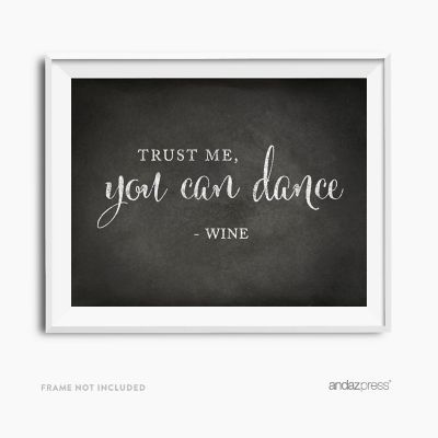 Chalkboard Trust Me Dance Sign 8.5x11 Image 1