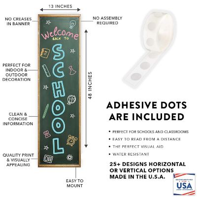 Chalkboard Vertical Welcome - 13 x 48 Inch Image 1