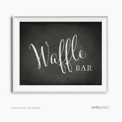 Chalkboard Waffle Bar Sign 8.5x11 Image 1