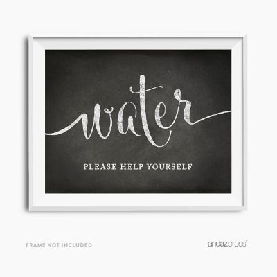 Chalkboard Water Help Sign 8.5x11 Image 1