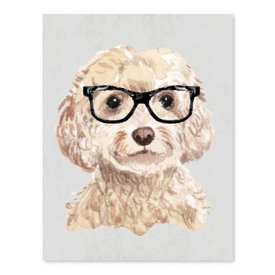 Champagne Cockapoo Glasses 8.5x11in Image 1