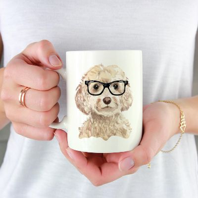 Champagne Cockapoo Glasses Mug Image 1