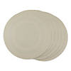 Champagne Pvc Woven Round Placemat Set Image 1