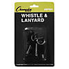 Champion Sports Plastic Whistle & Black Lanyard Pack, 12 Packs Image 2