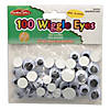 Charles Leonard Assorted Peel'n Stick Wiggle Eyes, Black, 100 Per Pack, 12 Packs Image 1