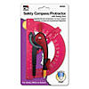 Charles Leonard Compass Safety and 6" Swing Arm Protractor, Assorted Colors, Pack of 12 Image 2